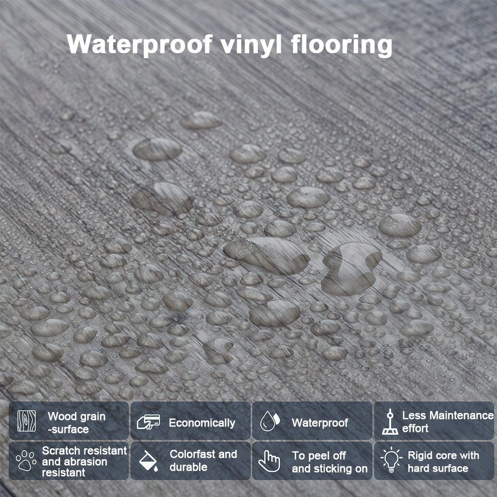 PFCTART Vinylboden Selbstklebende PVC Dielen in Holzoptik – 36 Platten für 5m², Umweltfreundlich & strapazierfähig – ideal für Wohnungen & Büros, Einfach zu verlegen, pflegeleicht, geeignet für Böden & Wände