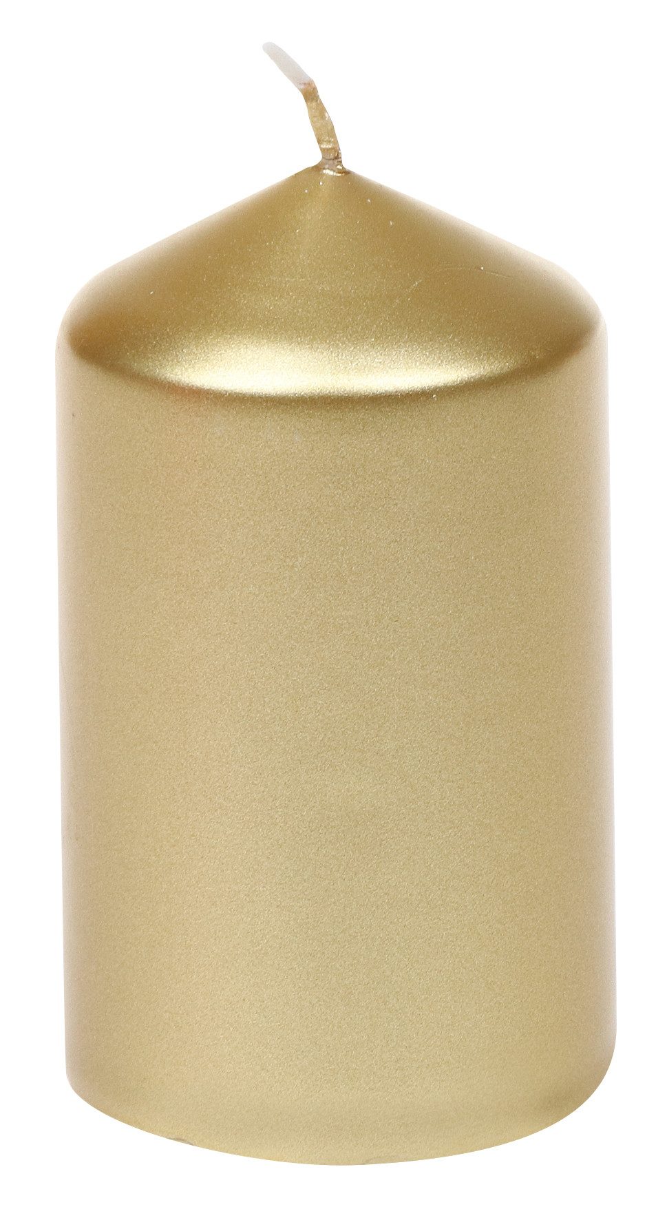 Steinhart Kerzen Stumpenkerze Stumpenkerzen "Edelglanz" Gold 80/47 mm, 14 Stück