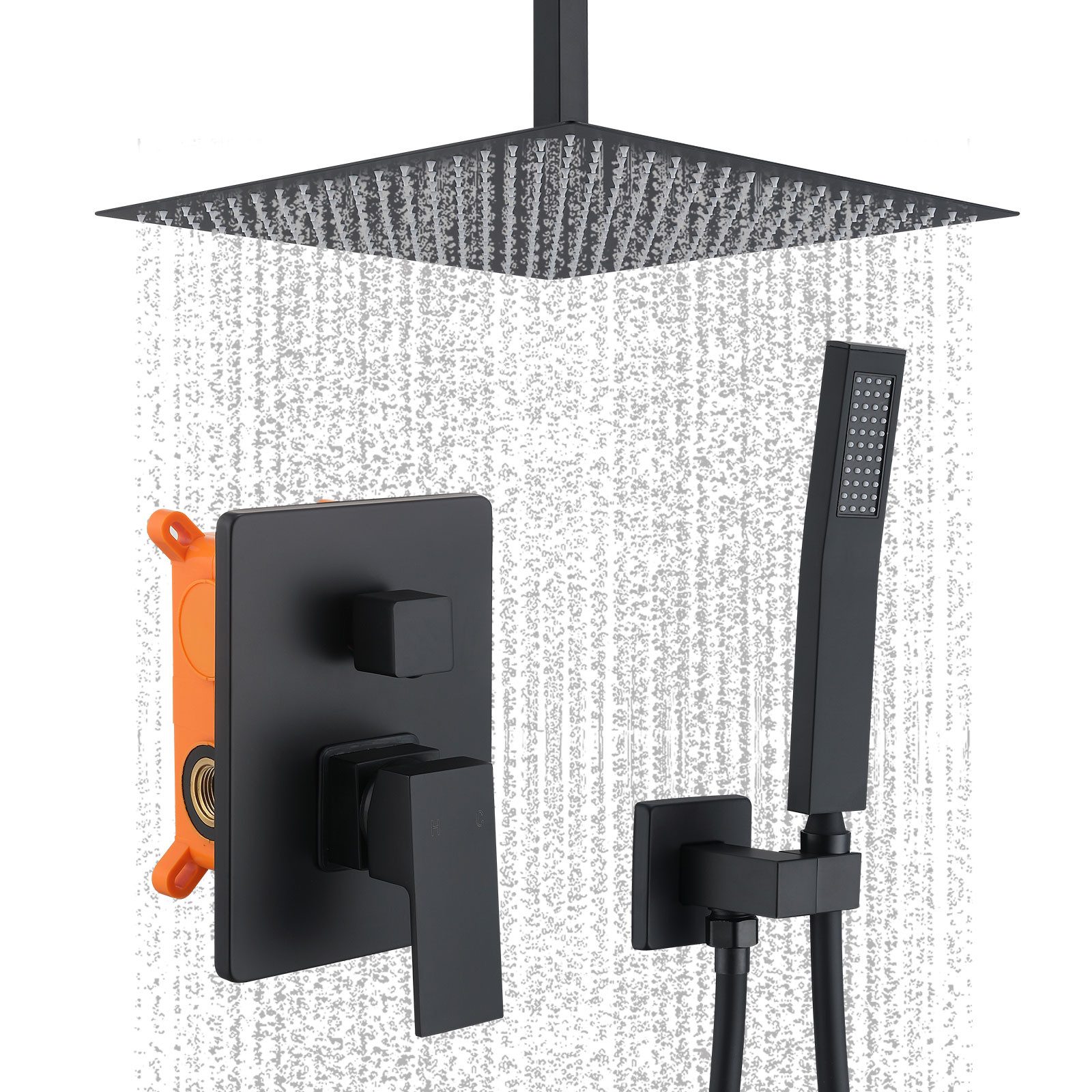 HOMELODY Brausegarnitur Unterputz Duschsystem Brausegarnitur mit Überkopfbr günstig online kaufen