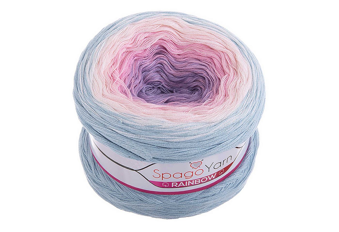 Thumbnail - spagoyarn 2 x 250g Farbverlaufsgarn Spago Rainbow Häkelwolle, 1000 m, 13 Lavendelfeld