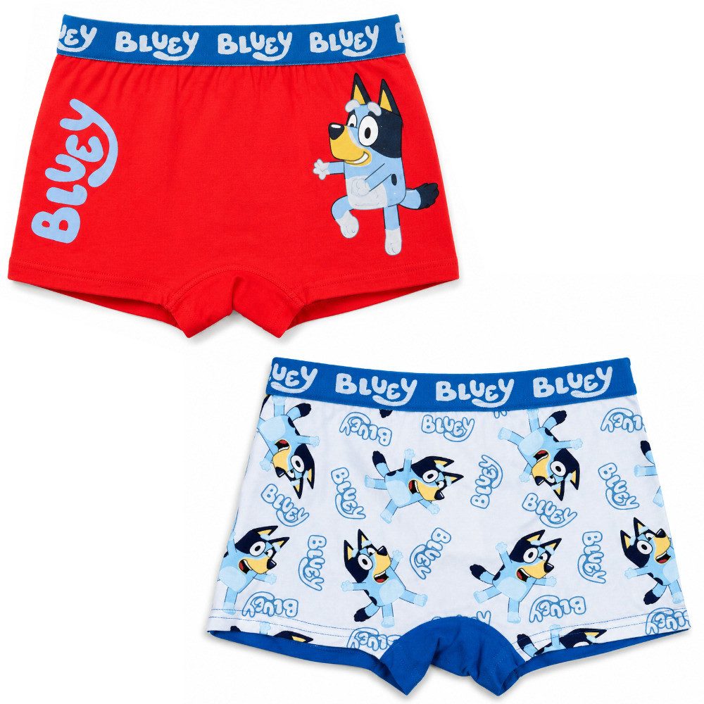 Bluey Boxershorts Bluey Jungen Boxershorts Unterhosen 2er-Pack Gr. 104–116 Baumwolle
