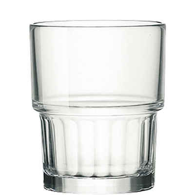 Bormioli Rocco Tumbler-Glas Lyon, Glas gehärtet, Tumbler Trinkglas stapelbar 160ml Glas gehärtet Transparent 6 Stück