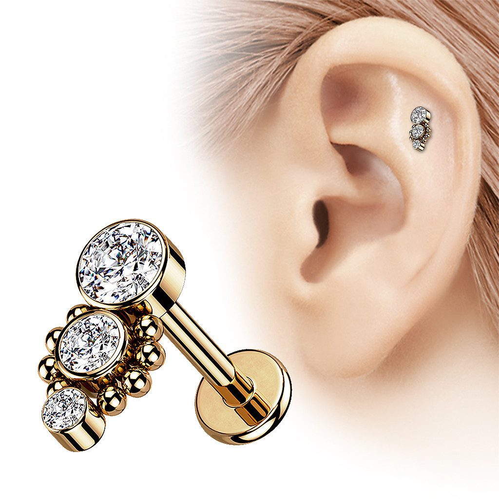 Taffstyle Piercing-Set Piercing Labret Monroe Stecker günstig online kaufen