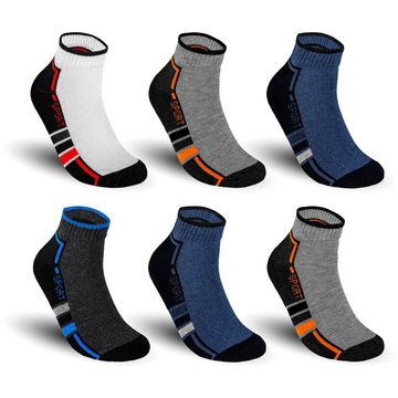 TEXEMP Sneakersocken 6 - 12 Paar Sneaker Socken Herren Damen Mehrfarbig Baumwolle Freizeit (Packung, 6-Paar) Frotteesohle