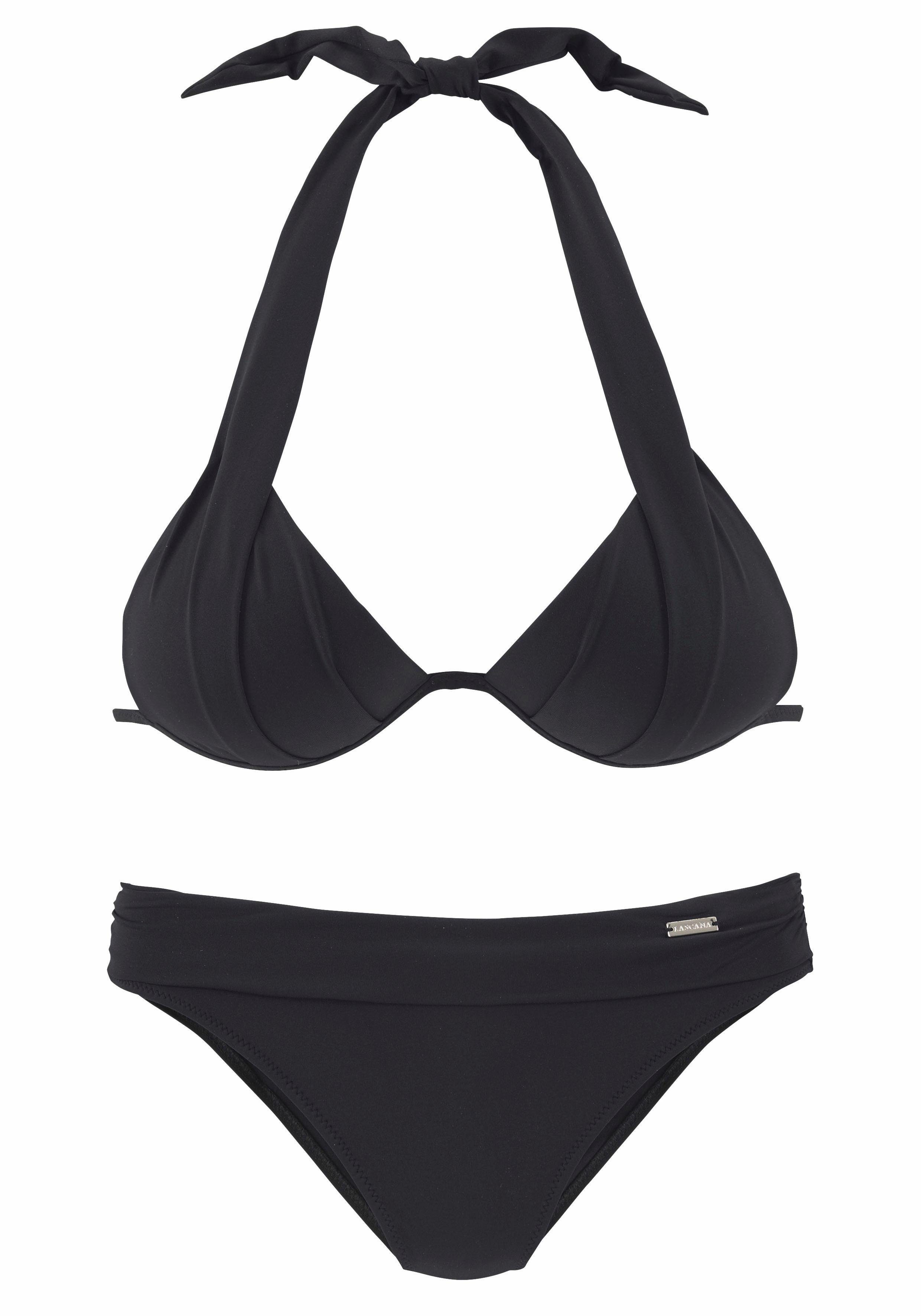 LASCANA Triangel-Bikini im Nacken zu binden, wattierte Cups, mit eingearbeiteten Kissen