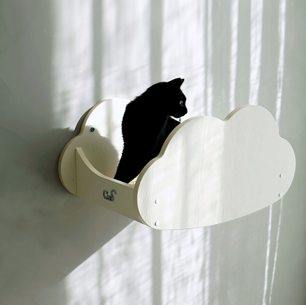 CatS Design Katzen-Wandregal CatS Design "Wandpark" Katzen Wandbett "Wolke" F8, hochwertig solider holz Designmöbel-Extreme starke Konstruktion