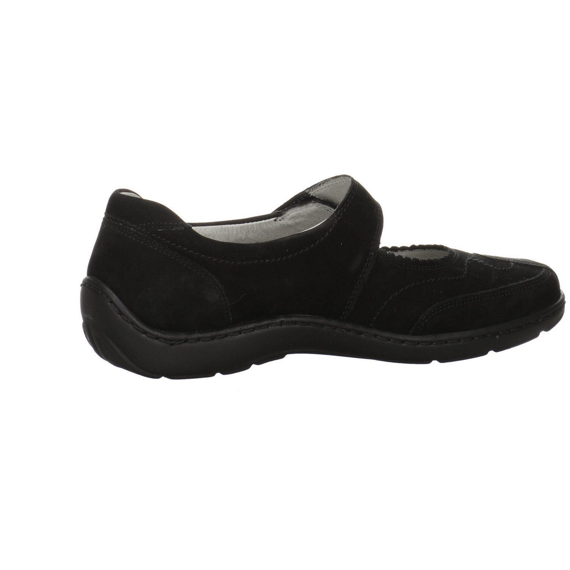 Waldläufer Damen Slipper Schuhe Henni schwarz Slipper Veloursleder Slipper