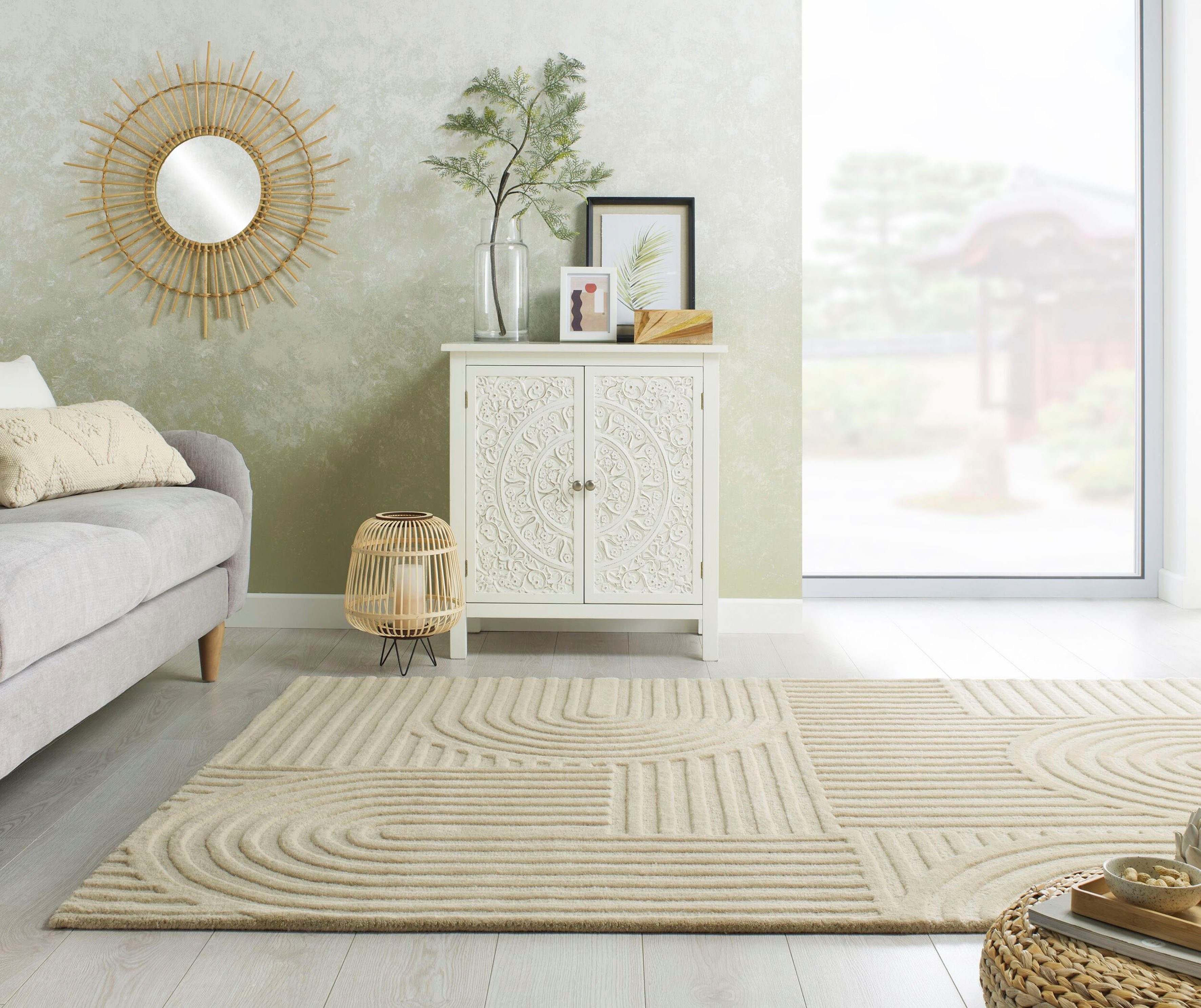 FLAIR RUGS Wollteppich Zen Garden, Höhe: günstig online kaufen