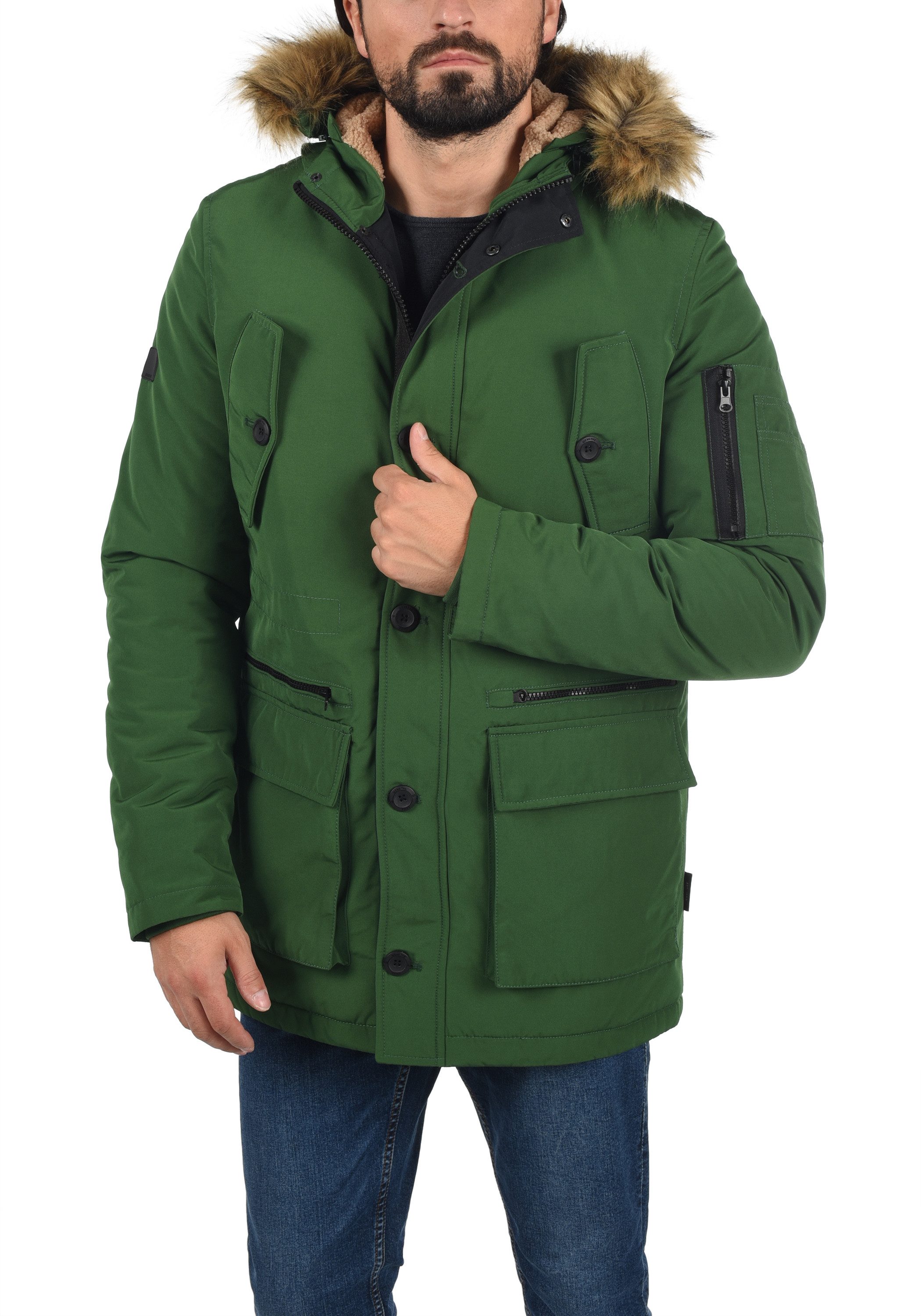 Indicode Parka IDRuffy Modischer Herren Winterparka mit Kapuze günstig online kaufen