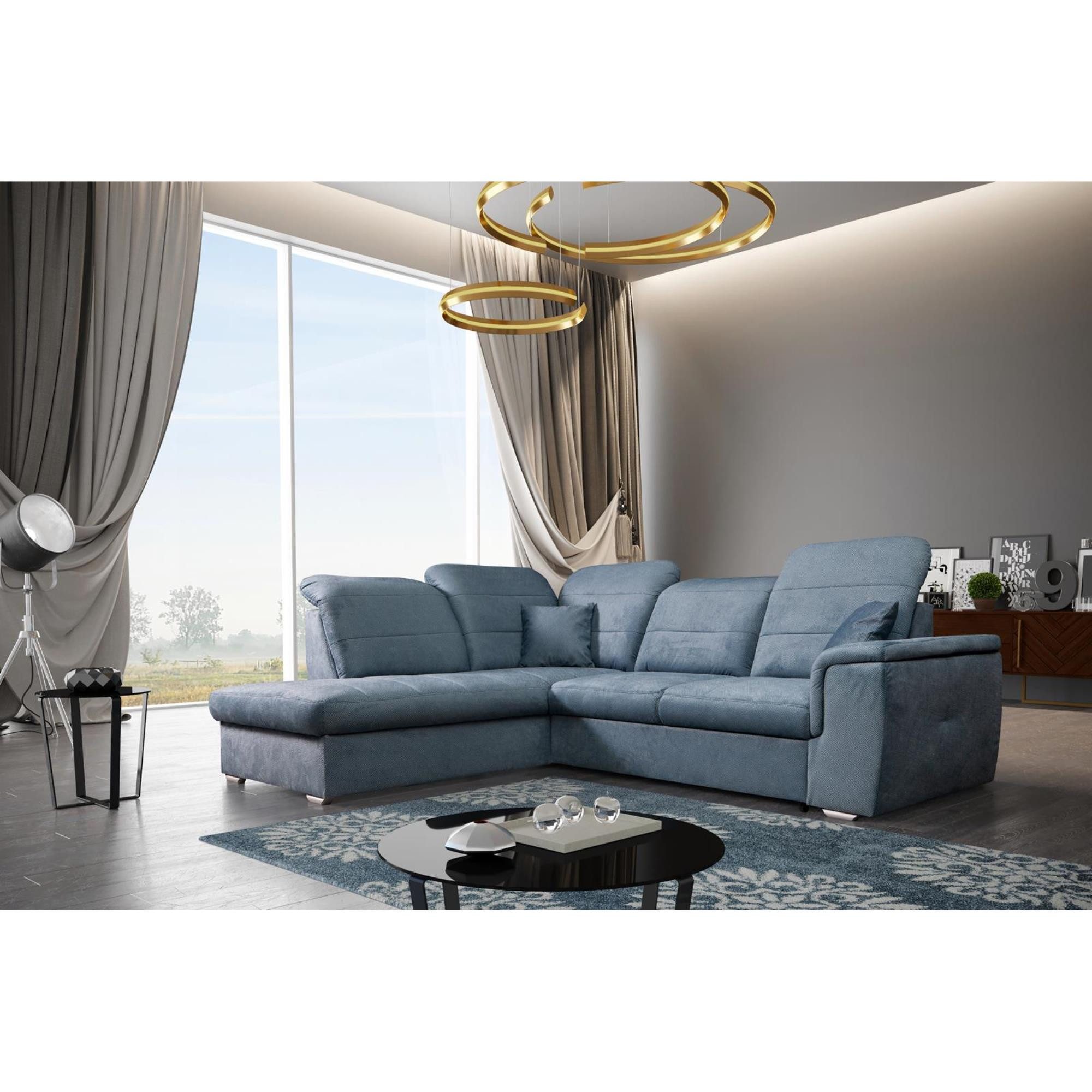 Beautysofa Ecksofa mit Schlaffunktion BERGAMO L, günstig online kaufen