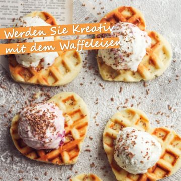 bmf-versand Waffeleisen Waffeleisen Antihaft Herzform 18 cm Waffeln Waffelautomat 1000 W mit