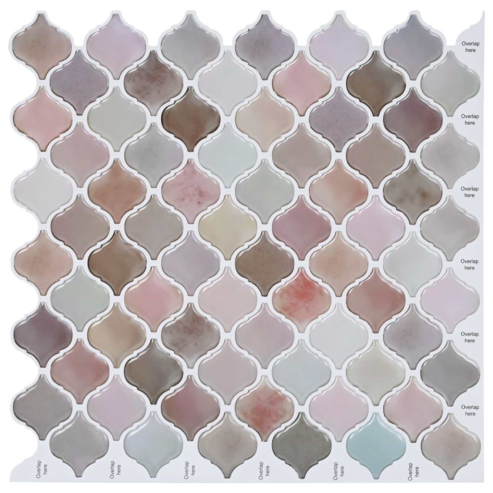 vidaXL Sticker Lanturn Fliese 10 pcs Beige 27 x 27 cm Polyurethan und PET, (10-tlg)