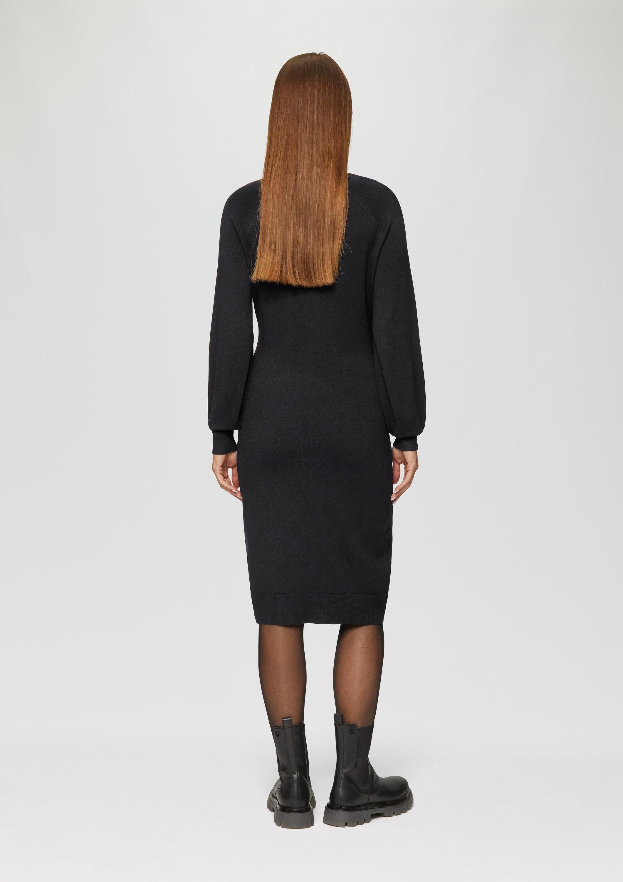 s.Oliver Midikleid Kleid Feinstrickkleid mit Strass-Details