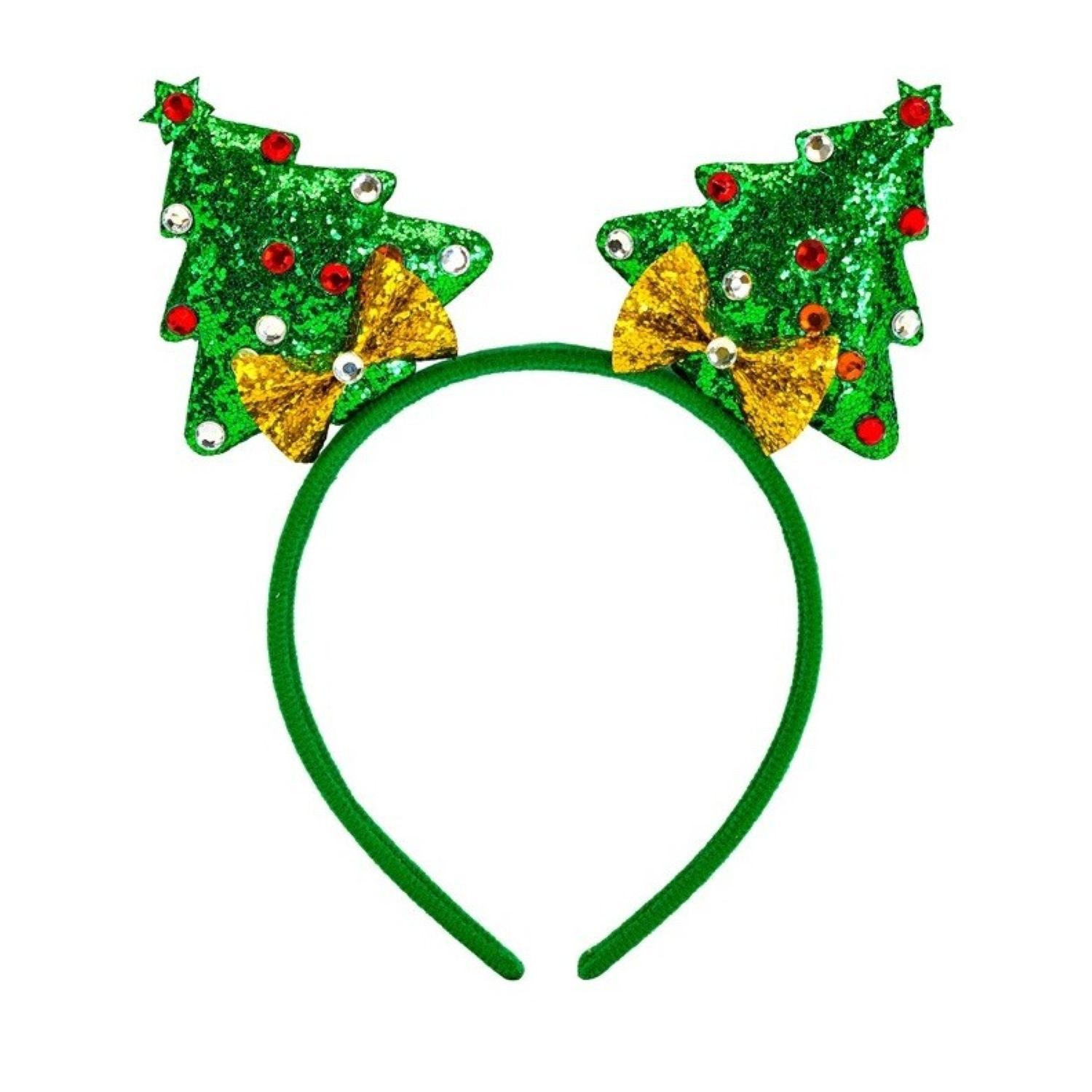 Kostüm Haarreif 'Weihnachtsbaum', Grün