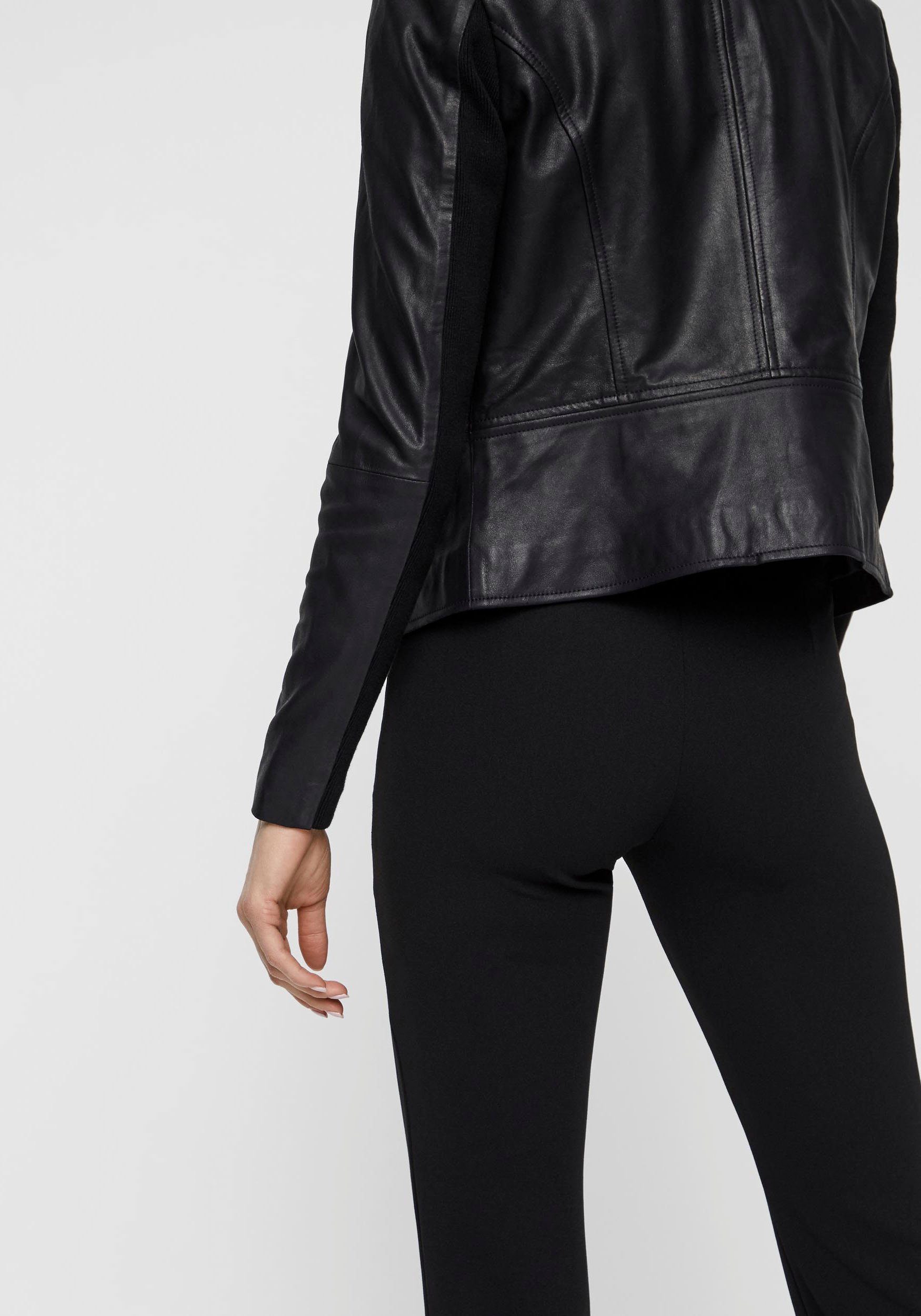 Y.A.S Lederjacke YASSOPHIE LEATHER JACKET mit Biker Details