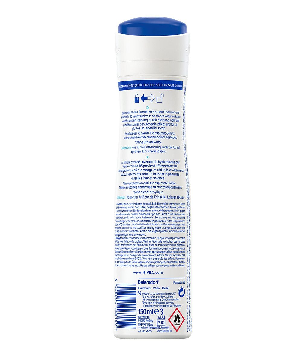 Nivea Deo-Spray Derma Control Defend Deospray 6 x 150ml, 6-tlg.
