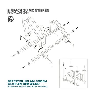 Kubus Fahrradständer Levi, Verschiedene Größen