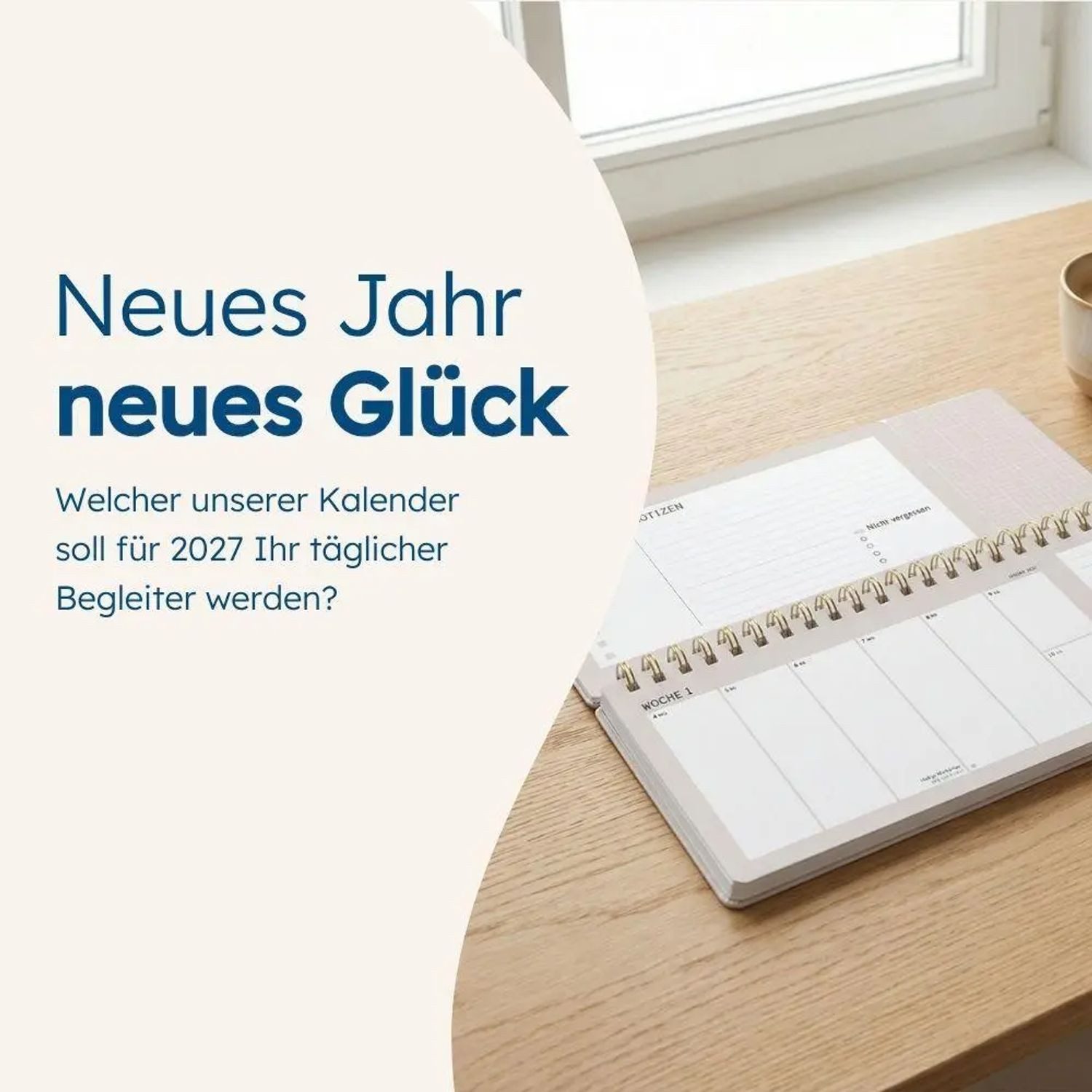 Grafik Werkstatt Tischkalender Wochenplaner 2027 Blumenmomente (mit Kalendarium)