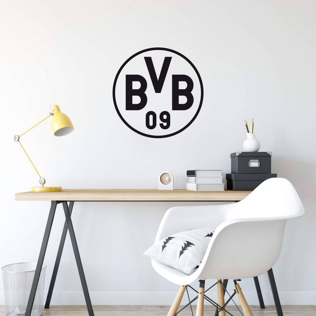 Logo Wandtattoo St) mit Schriftzug Borussia BVB Wall-Art (1