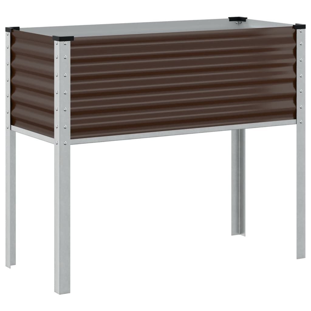 vidaXL Blumentopf Garten-Pflanzgefäß Braun 100 x 45 x 90 cm Stahl (1 St)