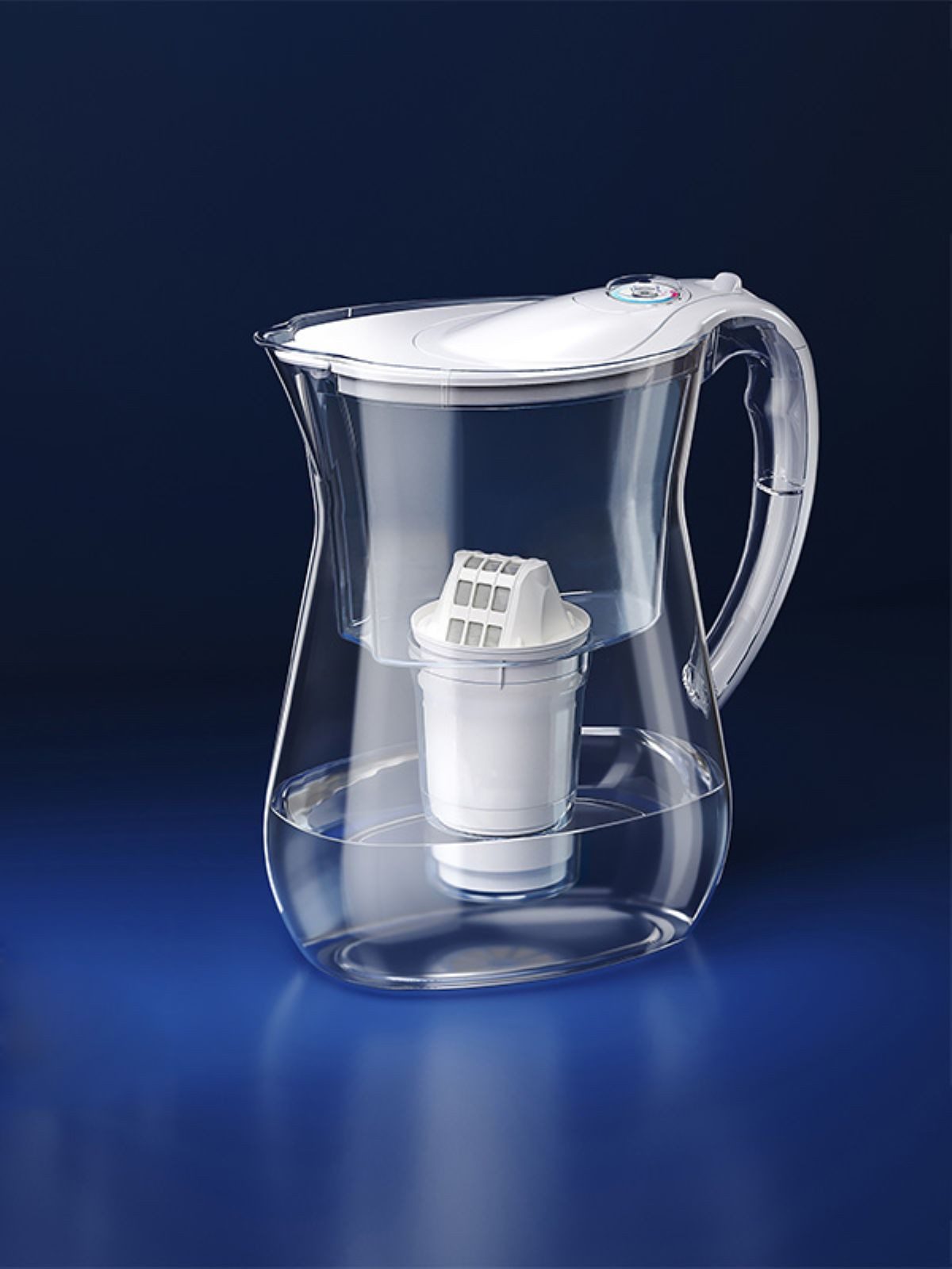 AQUAPHOR Kalk- und Wasserfilter Filterkanne Aquaphor Lyon A5, weiß, aus Tritan, bruchsicher, Zubehör für Filterkartuschen AQUAPHOR A5, A5H hartes Wasser & A5 Magnesium, bis 350 L. Kapazität, /Reduziert Kalk, Chlor & weiteren Stoffen, BPA frei