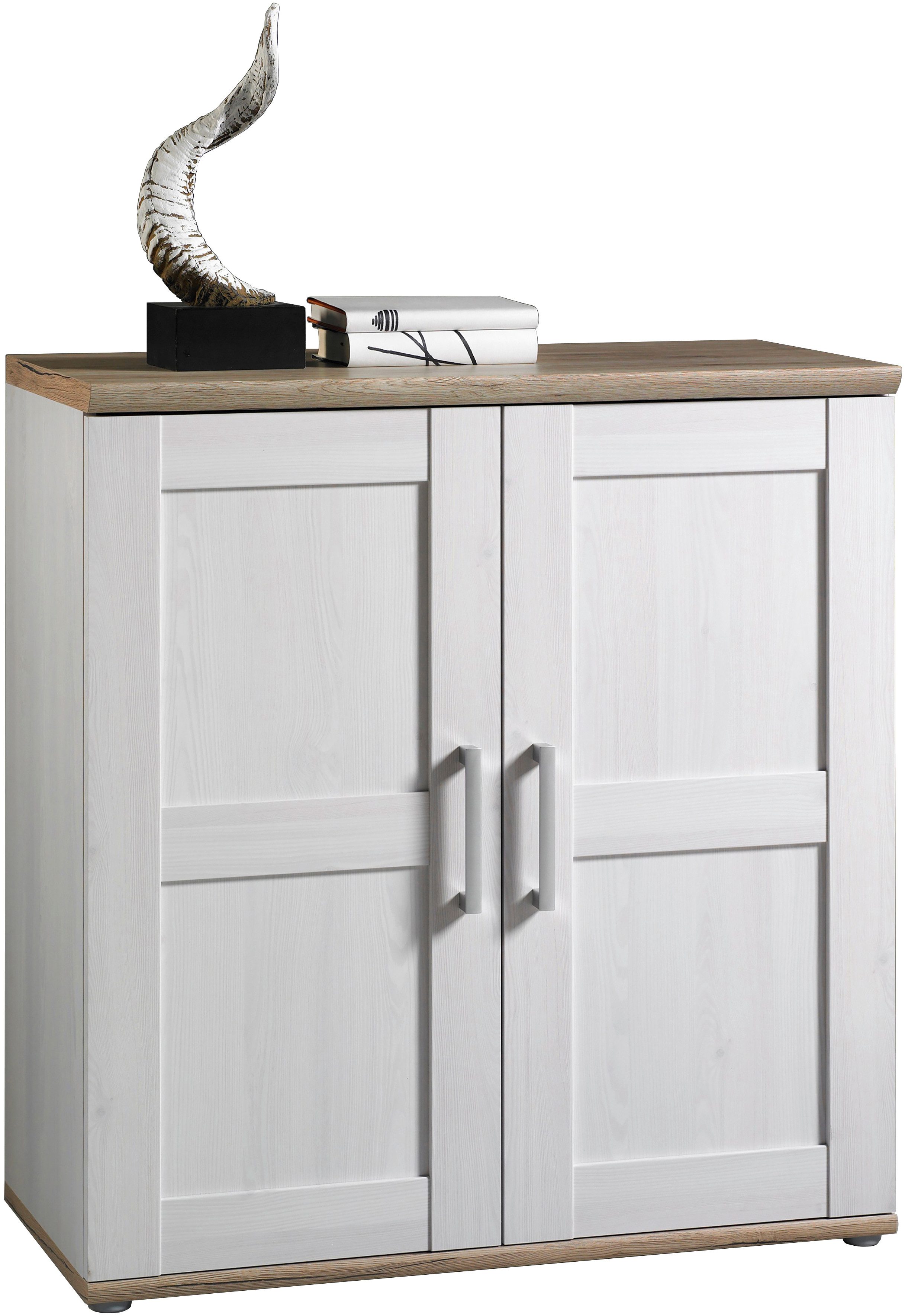 HBZ Kommode Romance im Landhaustil, BxHxT 93x99x45 cm, Schrank mit 2 Türen und 2 Einlegeböden