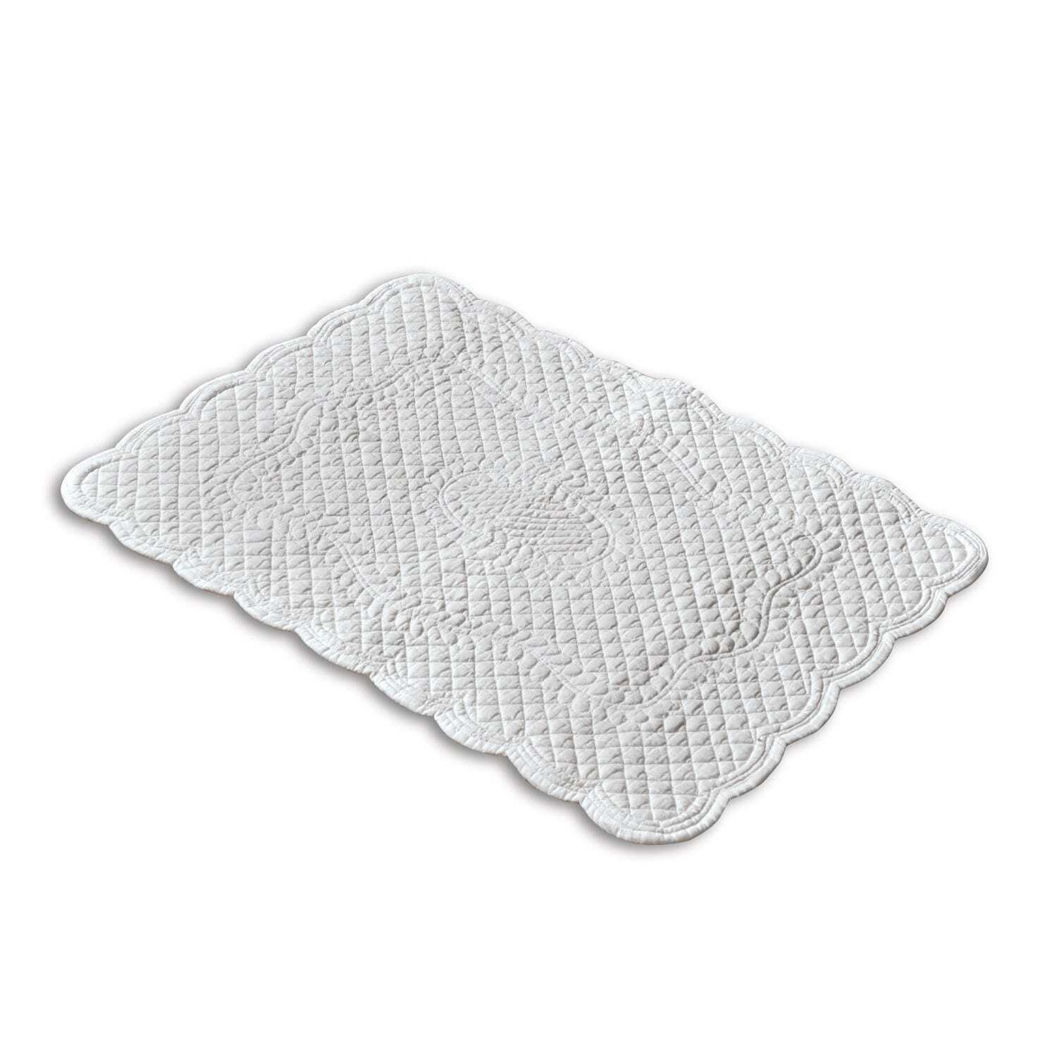 Mirabeau Badematte Badematte Meggie weiß, Höhe 400 mm, 100% Baumwolle, Füllung: 100% Polyester