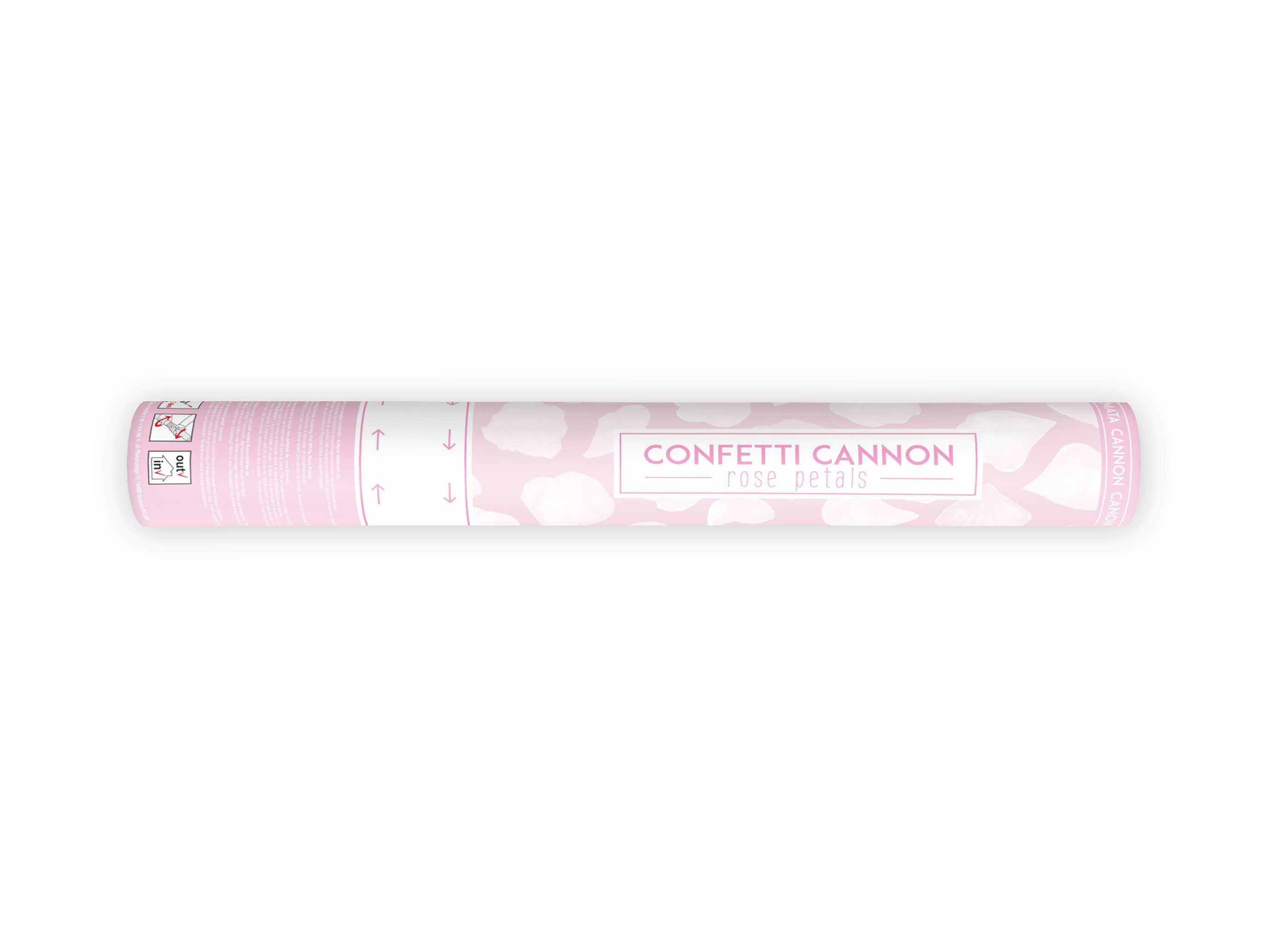 partydeco Konfetti Konfettishooter Rosenblätter Weiß 60cm