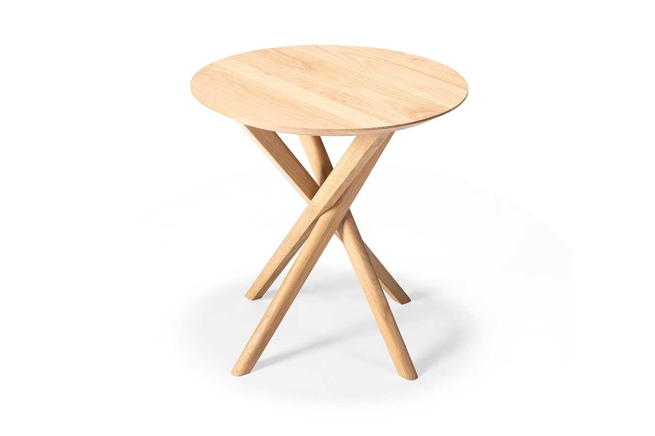 Ethnicraft Beistelltisch Beistelltisch Mikado Eiche natur D 50 cm