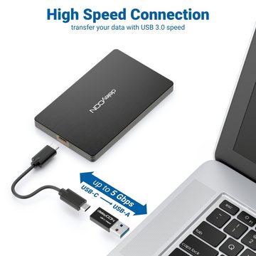 deleyCON deleyCON 2x USB3.1 Adapter USB A zu USB C-Buchse 5Gbit/s Aluminium USB-Adapter