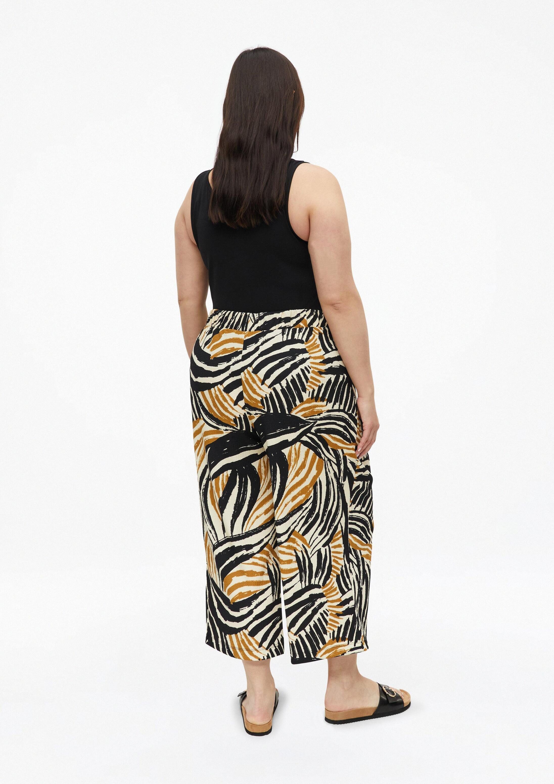 s.Oliver Culotte Hose Strukturierte Culotte mit Elastikbund