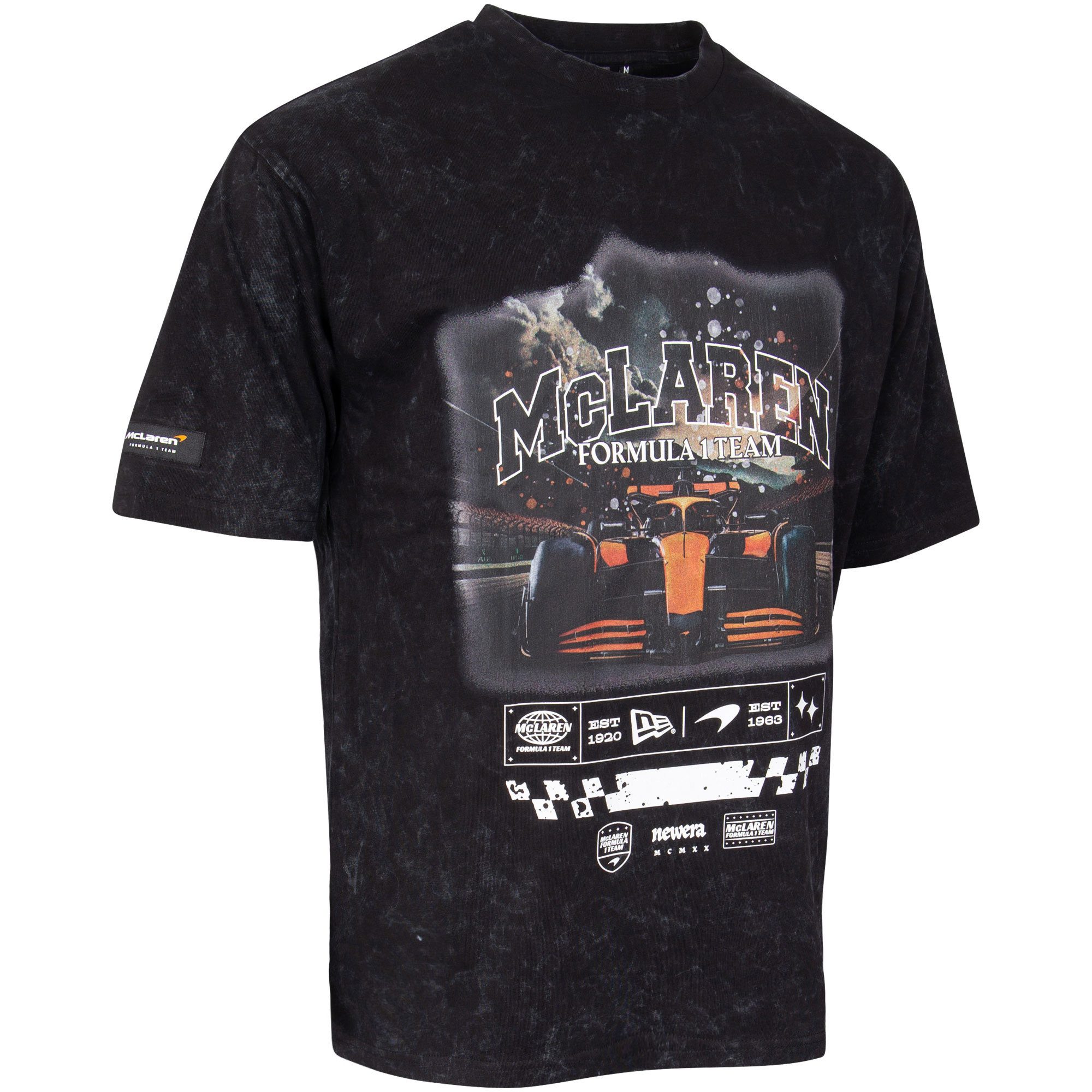 McLaren T-Shirt McLaren F1 New Era T-Shirt "Washed Graphic" - schwarz