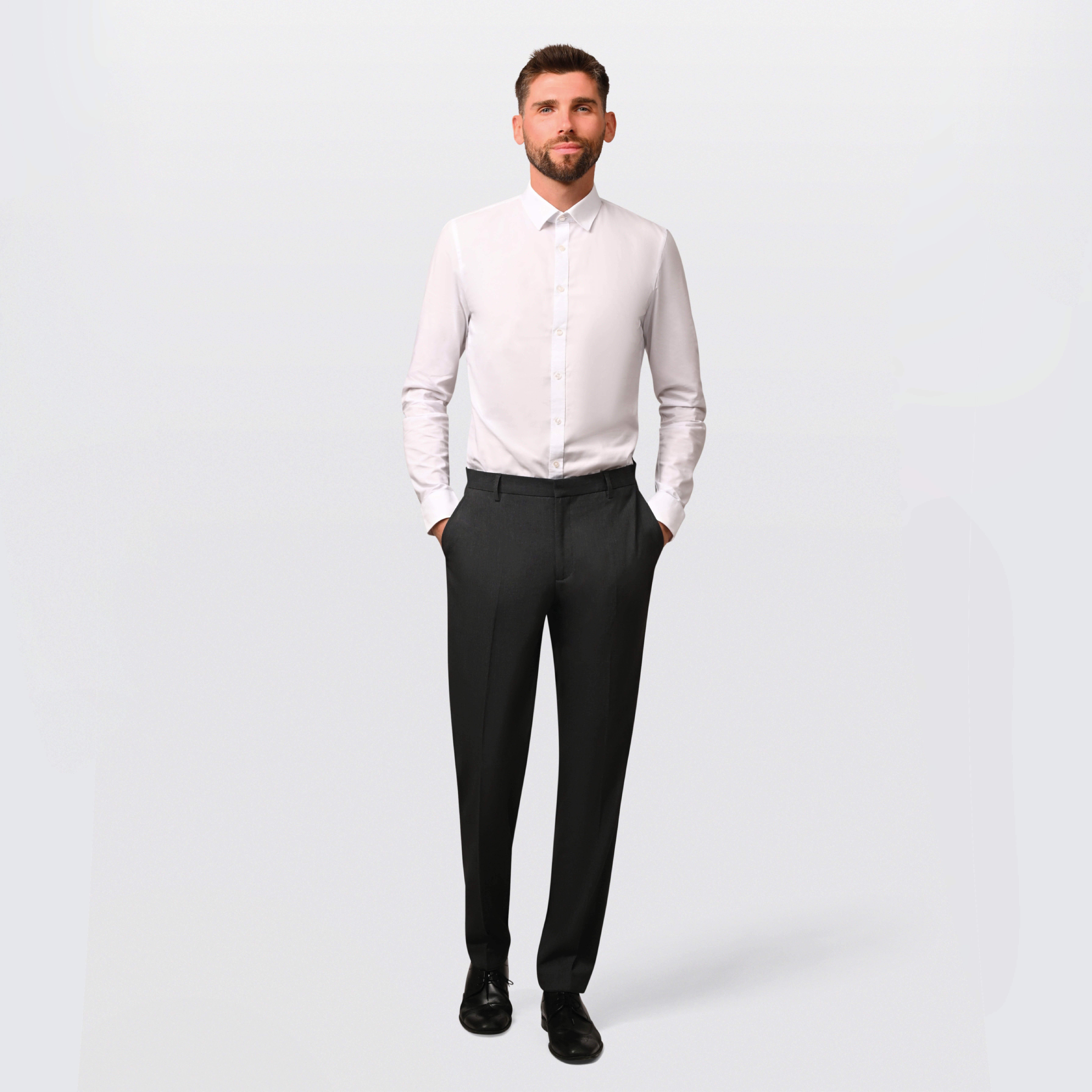 Hirschthal Anzughose Herren Business Anzughose Slim-Fit in Lang- und Normalgrößen