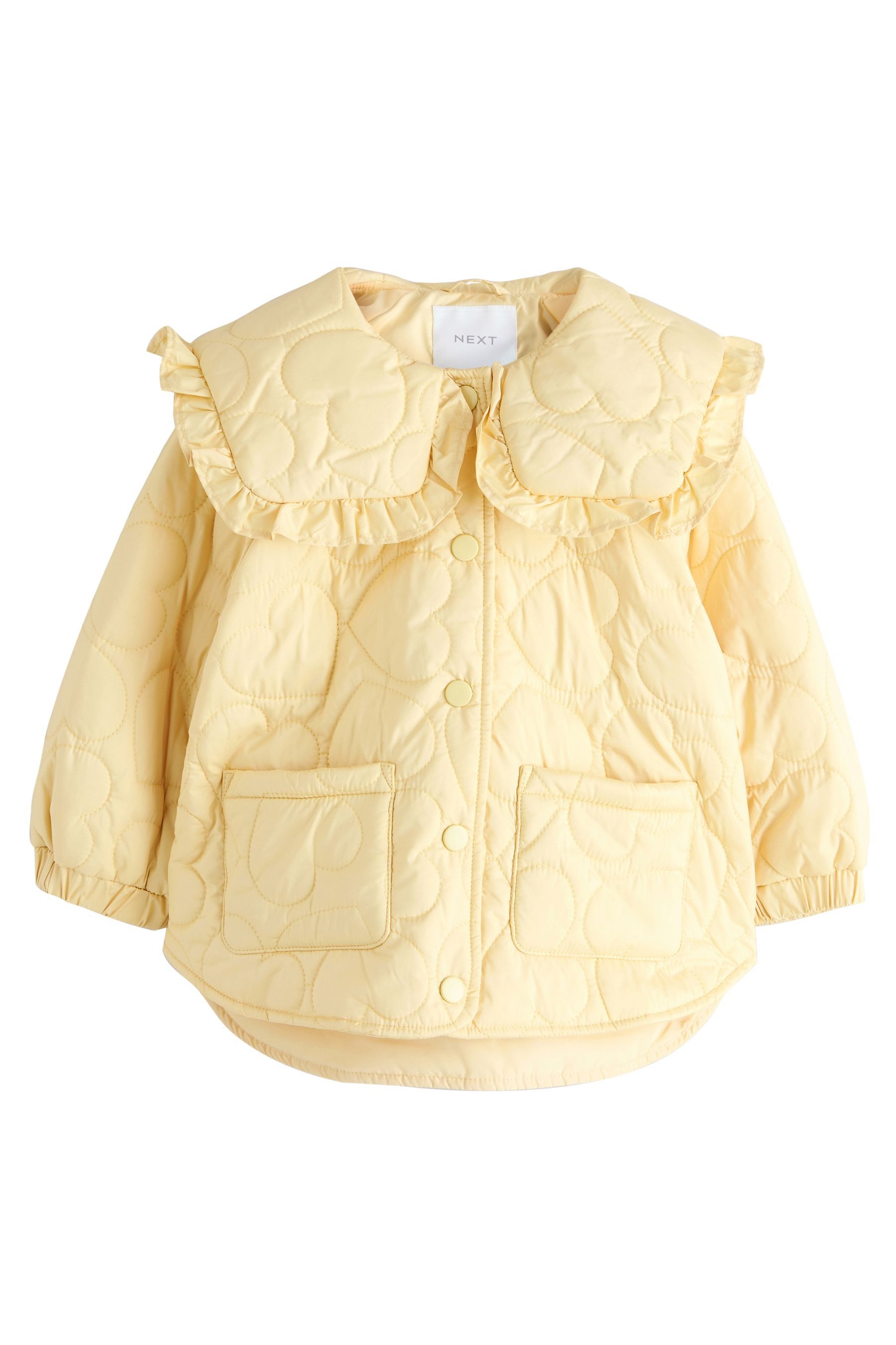 Next Regenjacke Wasserabweisende Steppjacke mit Rüschenkragen (1-St)