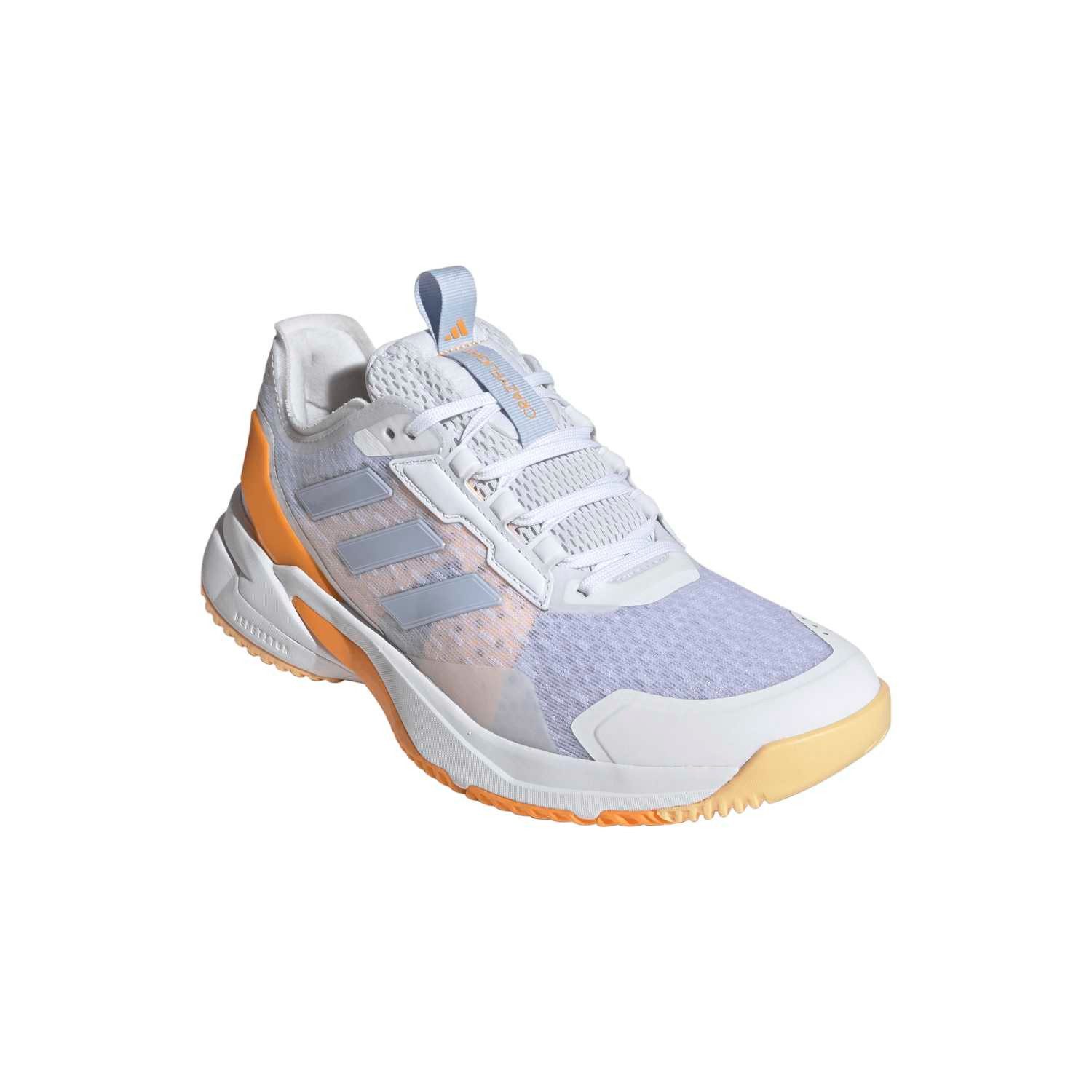 adidas Performance Hallen-Indoorschuhe CrazyFlight 6 weiss/silber/orange Damen Badmintonschuh