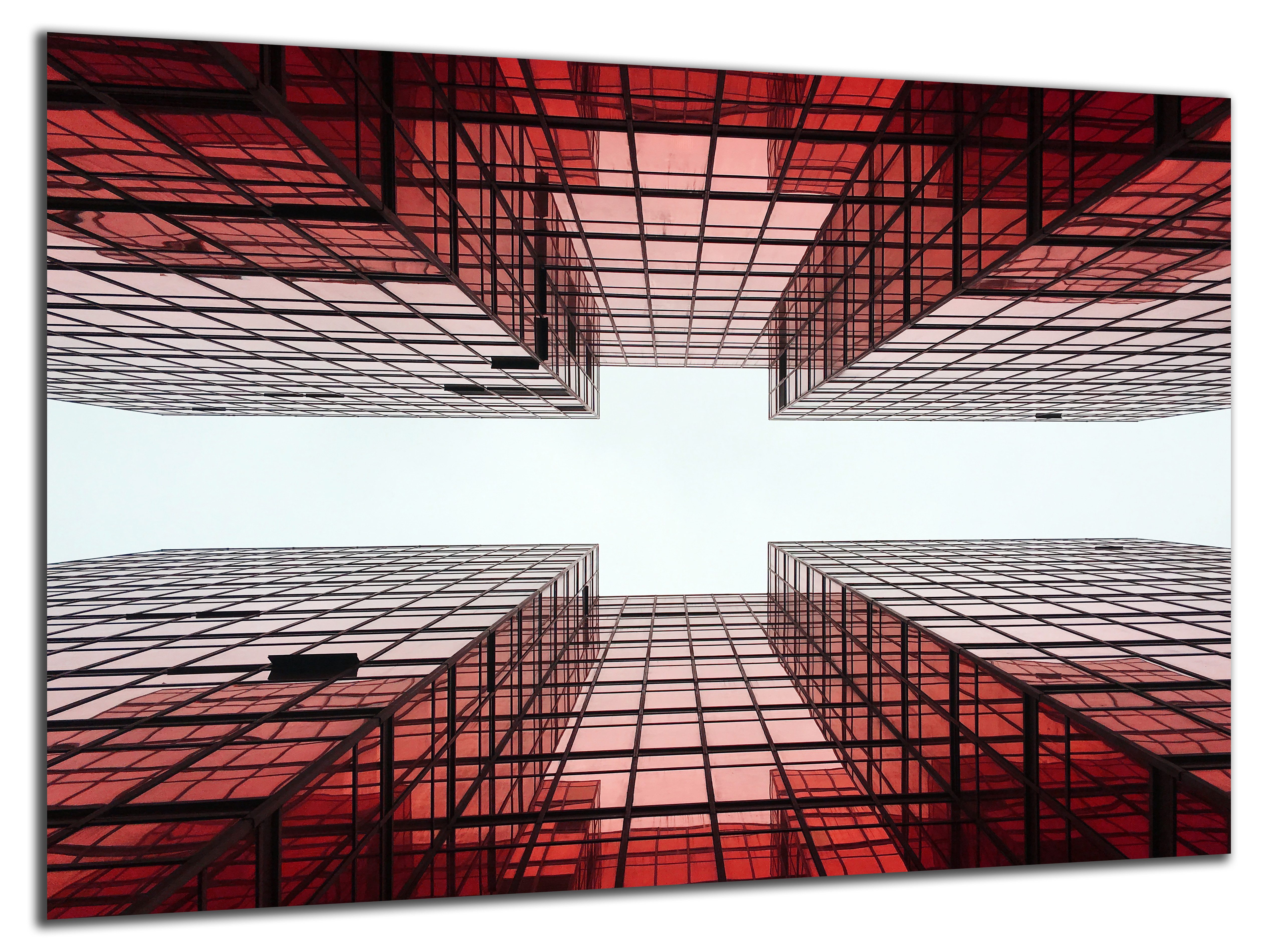 DARO Design Leinwandbild Modern Abstrakt Фрески xxl Wandbild Wand Deko Leinwand Изображения, (Hochhäuser - Bild groß Wohnzimmer Schlafzimmer Küche Esszimmer Einteilig Querformat Fotodruck Leinwände Wanddeko Abstrakte Kunst Boho), 30x20cm
