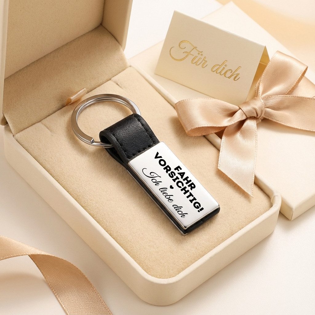Geschenkehöhle Schlüsselanhänger PREMIUM Schlüsselanhänger mit edler Gravur als Schutzengel, Ein Schlüsselanhänger – fünf Botschaften, ein Gefühl: Liebe. – Bild 4 von 4