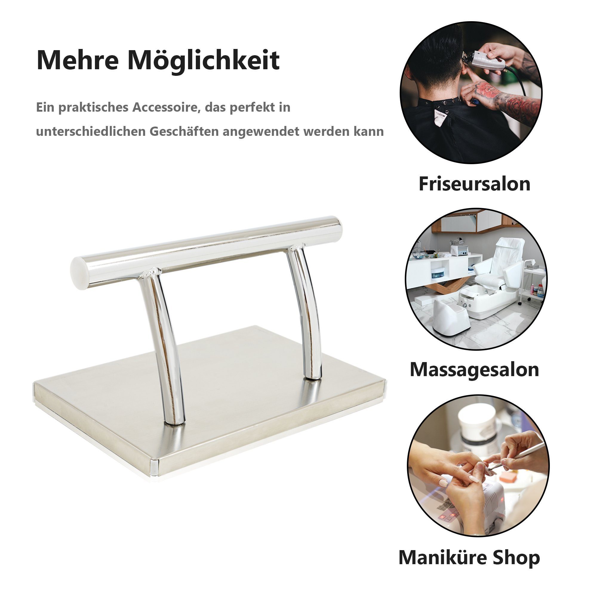 Barberpub Fußstütze Barberpub Edelstahl Fußstütze Friseurfußstütze mobile Fußpedal FT001 – Bild 5 von 5