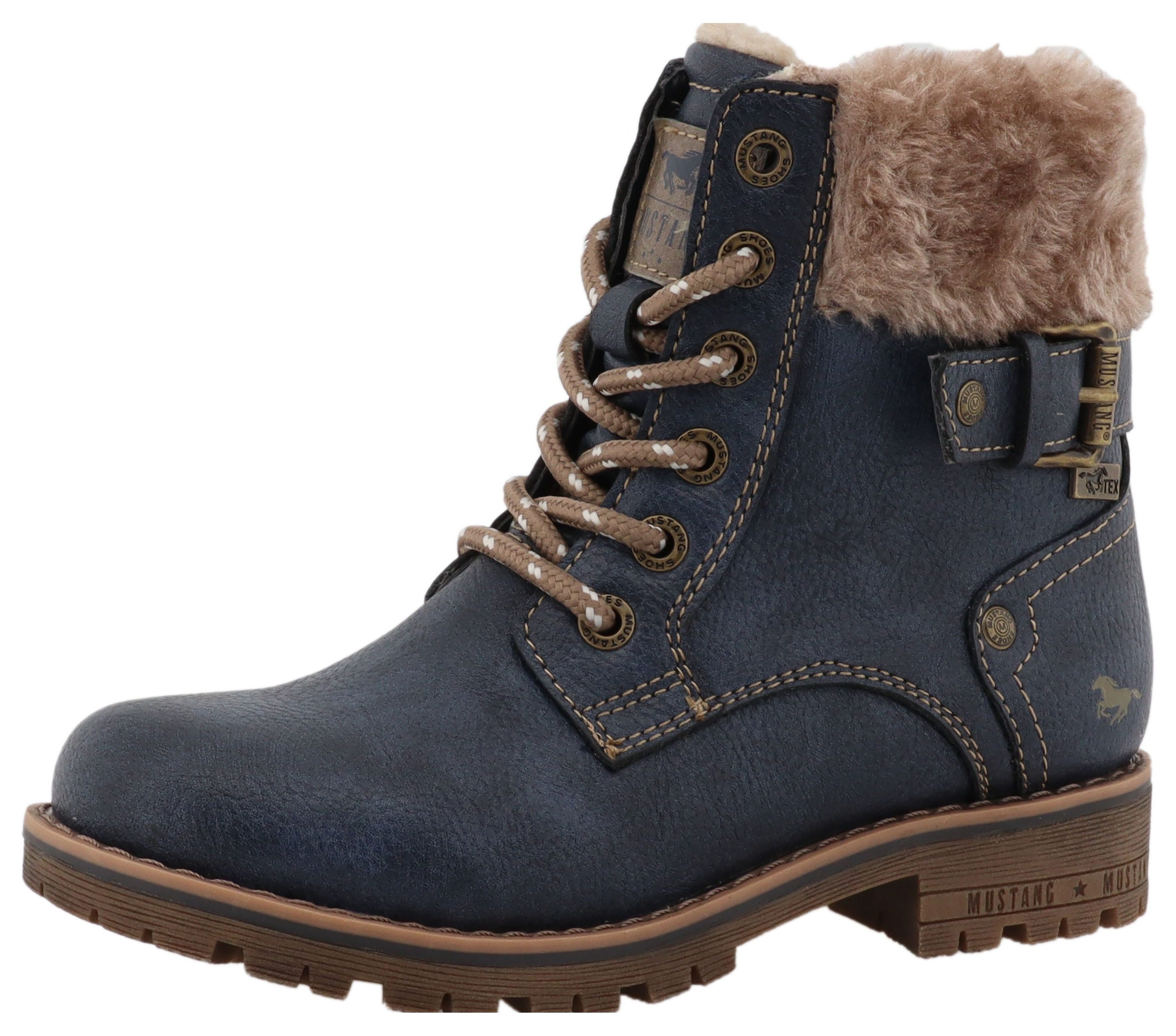 Mustang Shoes Matilde Winterstiefel Oudoorboots, Schnürstiefel mit Warmfutter