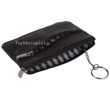 MIRROSI Schlüsseltasche UNISEX Echtleder mit 1xMünzfach,4 Kartenfach (1 Hauptfach mit einem stabilen Schlüsselring, 12x8,5x1cm)