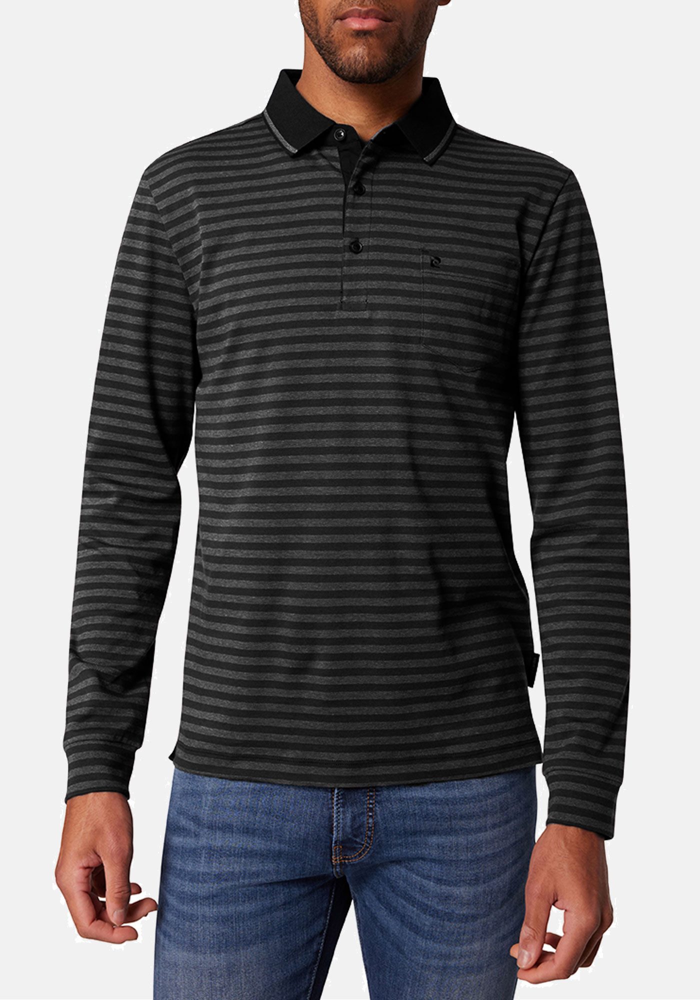 Pierre Cardin Langarm-Poloshirt 1/1 PoloKN super günstig online kaufen