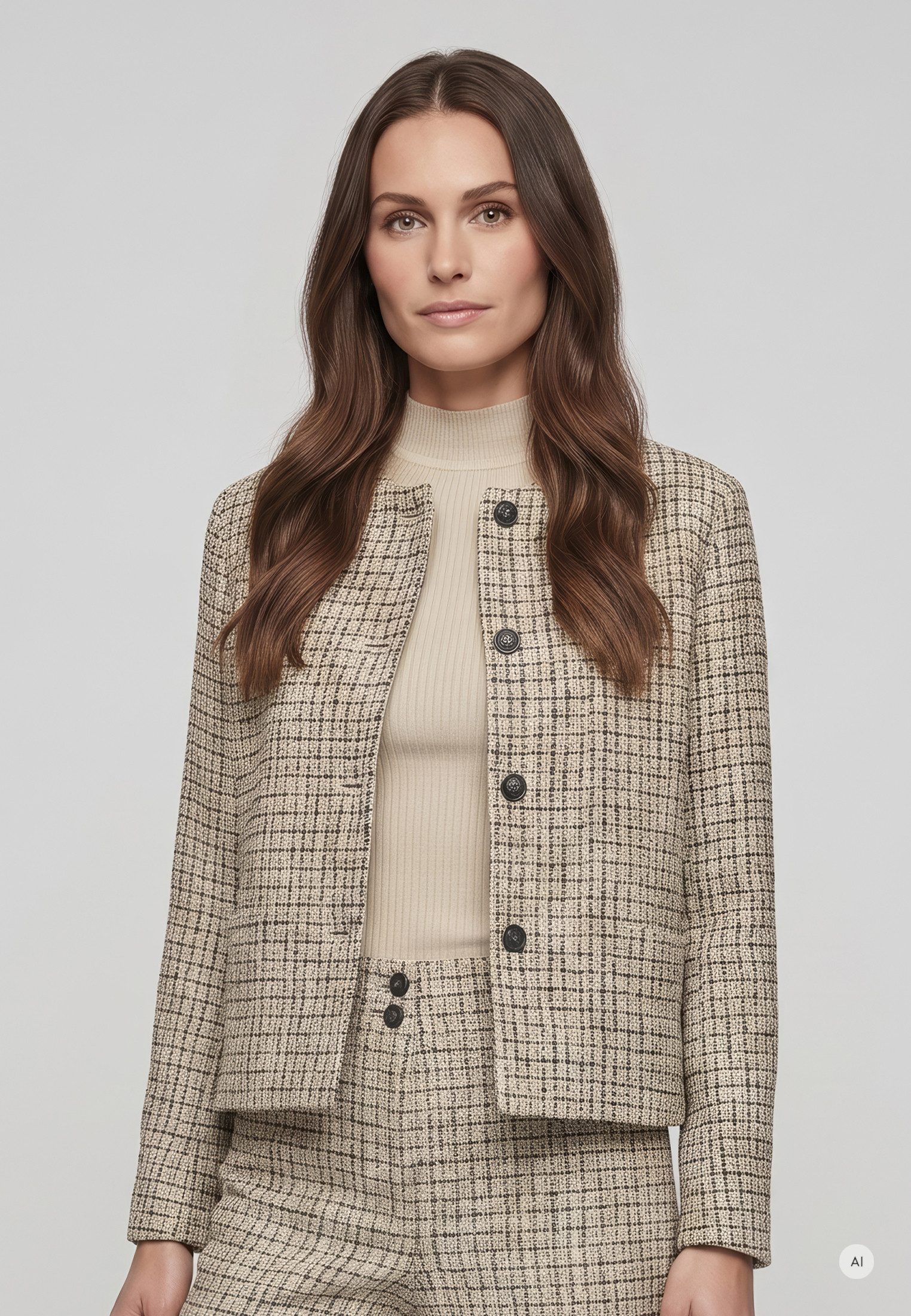 MARC AUREL Strickjacke mit Strickkragen