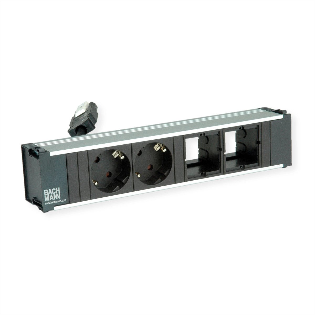 Bachmann CONI 2xCEE7/3, 2xCM Einbau-Tischsteckdosenleiste (Kabellänge 0.2 m), GST18 Stecker, 912.027