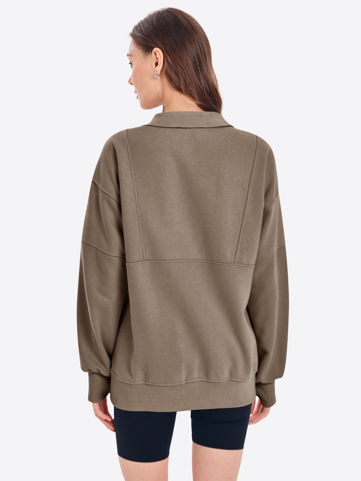 Imily Bela Sweatshirt Damen Oversize-Pullover mit halbem Reißverschluss (Pa günstig online kaufen
