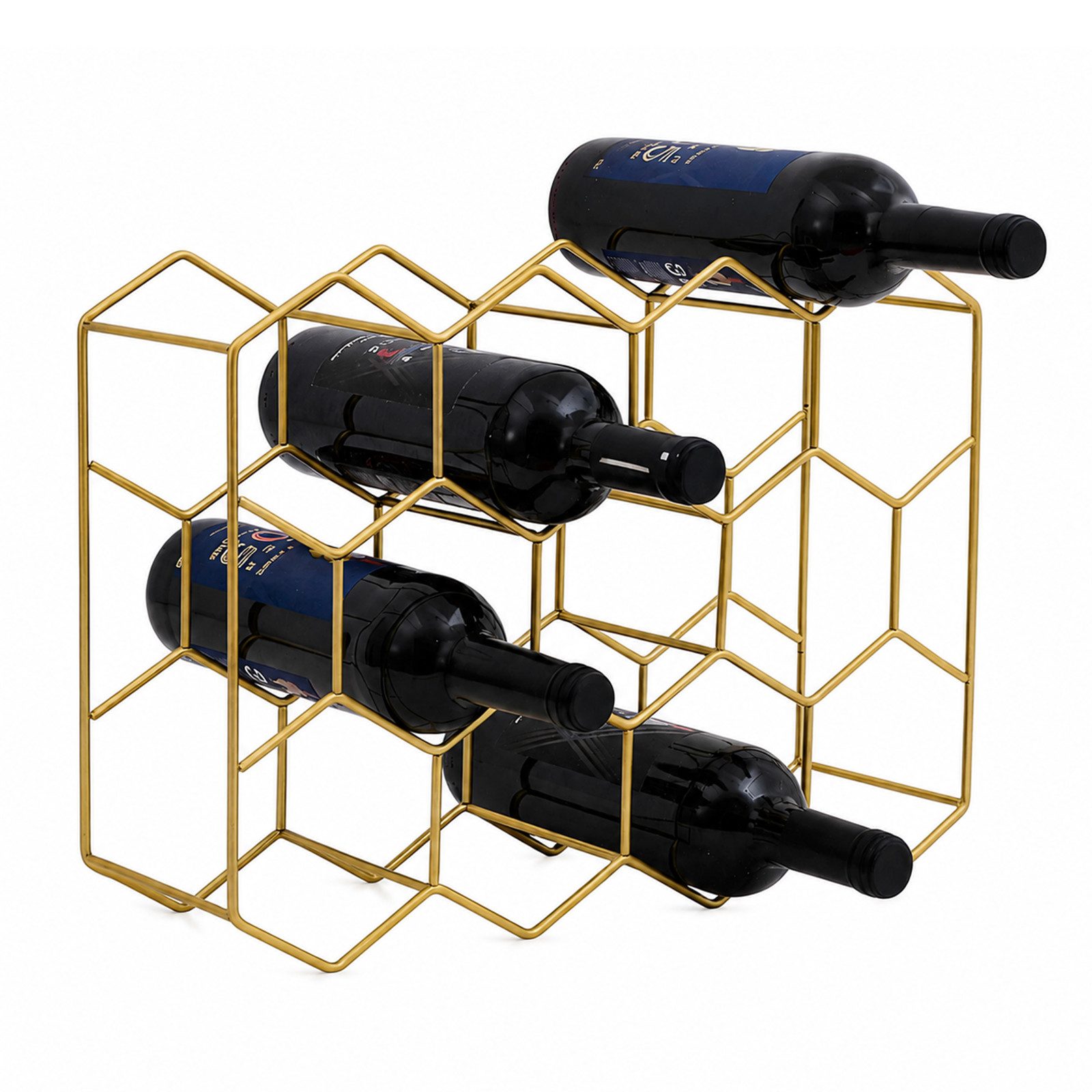 GarveeMore Weinregal 14 Flaschen Metall Draht Weinständer Weinflaschenhalter Ständer