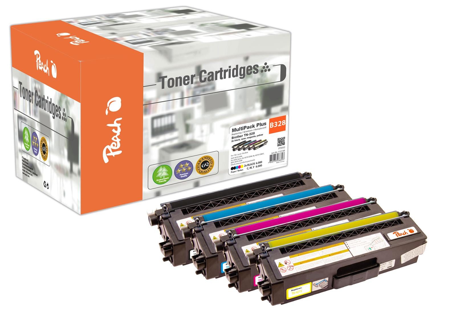 Peach Tonerpatrone Peach PT842 Peach Toner Brother TN-328 MultiPack Plus 2xbk,c,m,y