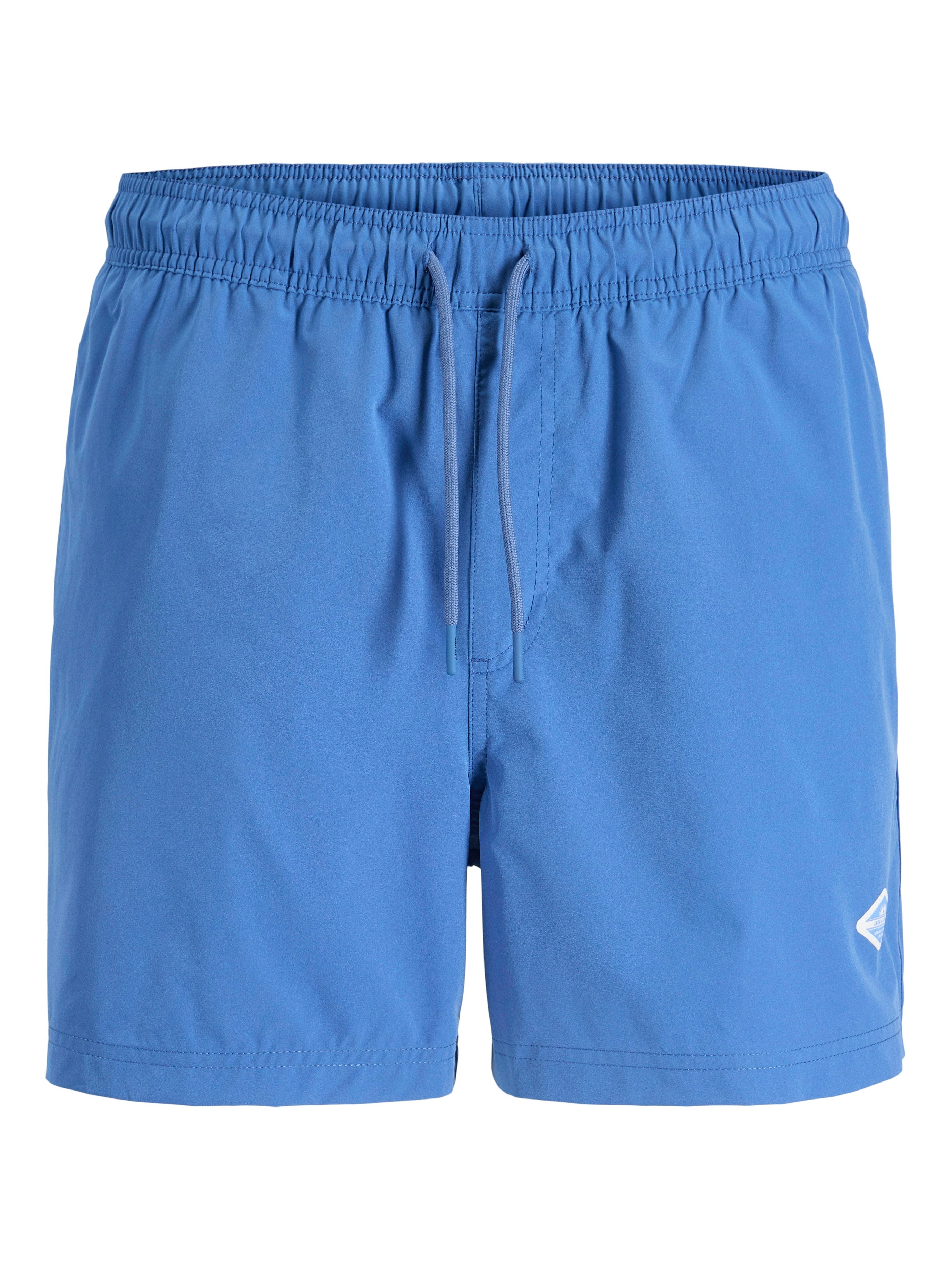 Jack & Jones PlusSize Badeshorts JPSTMAUI TROPIC SOLID SWIM SHORTS PLS Kunstfaser, mit elastischem Bund