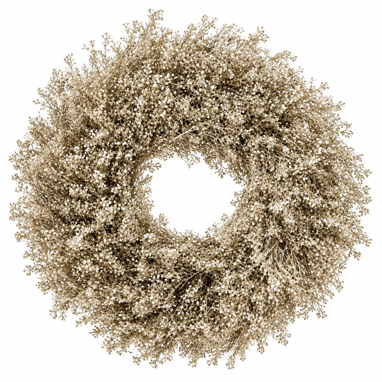 finehomegarden Dekokranz Lepidium Kranz Ø35cm Platin Herbstkranz Türkranz Herbst Deko, Naturmaterial Türkranz, Wandkranz & Tischdeko – Herbstliche Dekoration