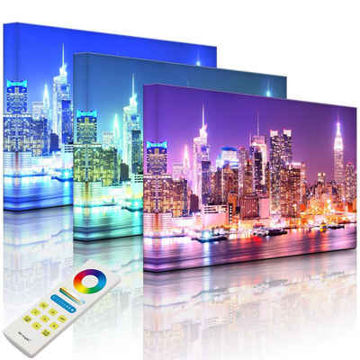lightbox-multicolor LED-Bild »New York City Skyline«