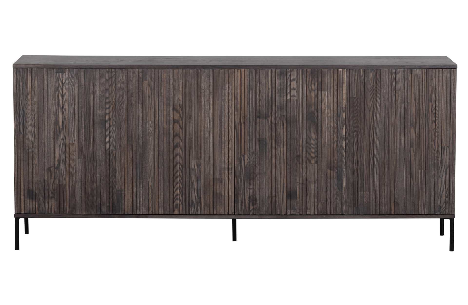 WOOOD Sideboard Gravure aus Eschenholz, Espresso, Push-to-Open-System
